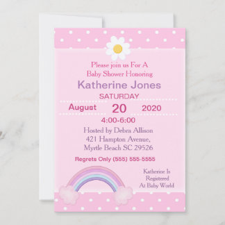 Rainbow Baby Shower Invitation