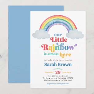 Rainbow Baby Shower Invitation