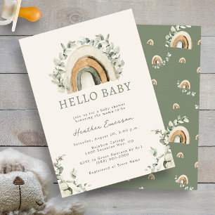 Rainbow Baby Shower Invitation