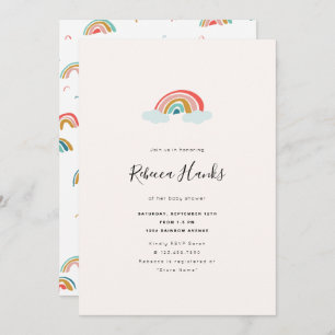 Rainbow Baby Shower Invitation