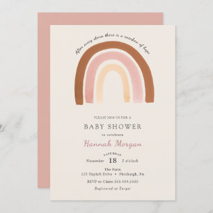 Rainbow Baby Shower invitation