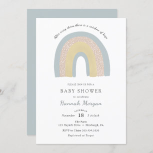 Rainbow Baby Shower invitation