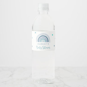 Rainbow Baby Shower Muted Pastel Rainbow Water Bottle Label