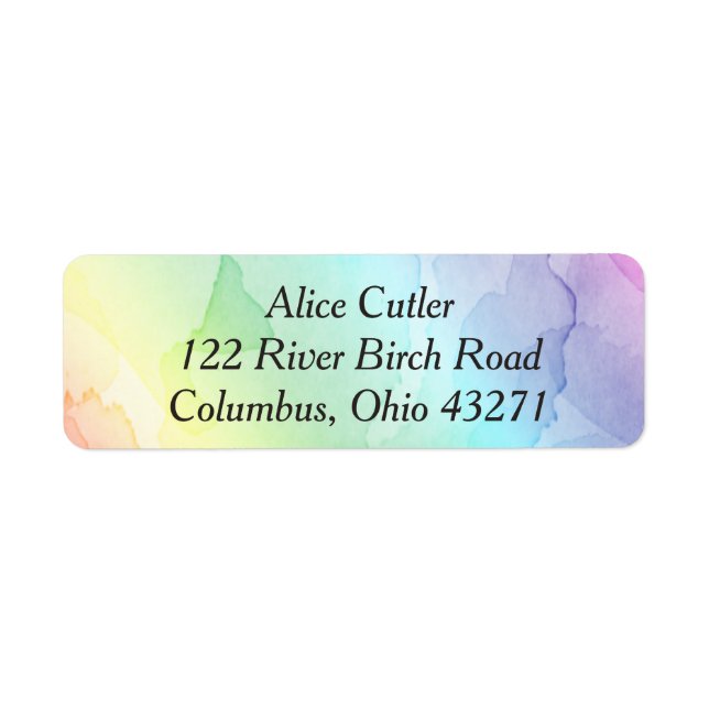 Rainbow Baby Shower Return Address (Front)