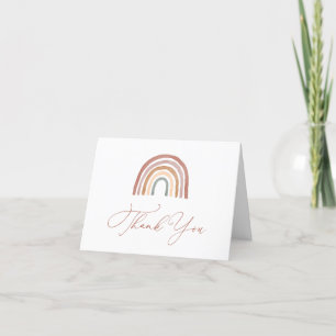 Rainbow Baby Shower Thank You Card