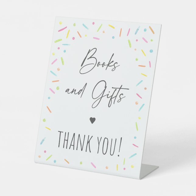 Rainbow Baby Sprinkle Books & Gifts Sign (Front)