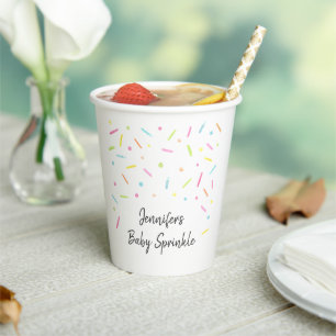 Rainbow Baby Sprinkle Paper Cups