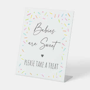 Rainbow Baby Sprinkle Treat Pedestal Sign