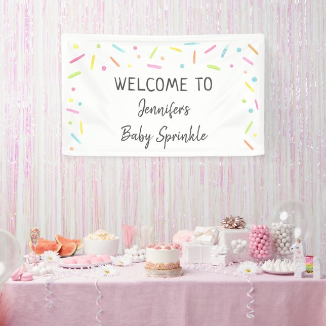 Rainbow Baby Sprinkle Welcome Banner (Party)