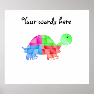 Rainbow baby turtle poster