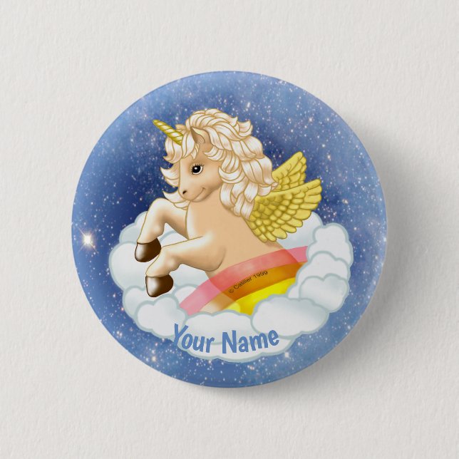 Rainbow Baby Unicorn  pin (Front)