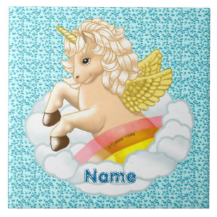 Rainbow Baby Unicorn Tile