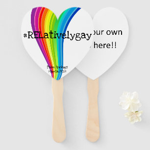 Rainbow Bachelorette Paddles with Custom Photo Hand Fan
