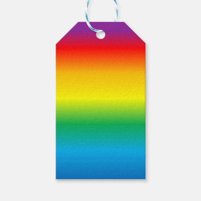 rainbow background colourful gift tags (Front)
