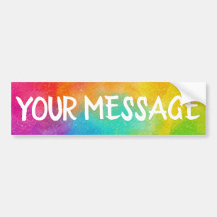 Rainbow background - Customise your own   Bumper S Bumper Sticker