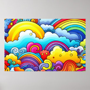 Rainbow backgrounds poster
