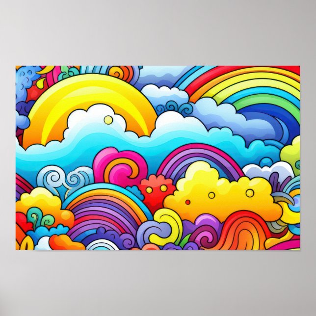 Rainbow backgrounds poster (Front)