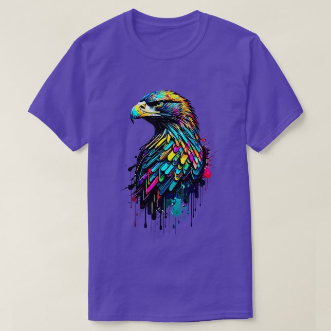 rainbow bald American eagle T-Shirt (Design Front)