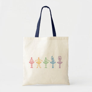 Rainbow Ballerinas Tote Bag