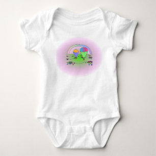Rainbow Balloons Baby Bodysuit