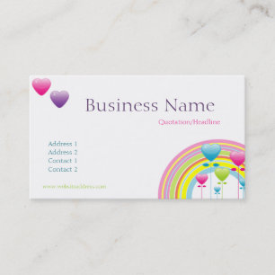 Rainbow & Balloons Business Card