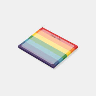 Rainbow Bars Personalised Post-it Notes