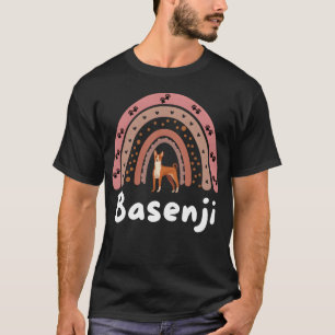 Rainbow Basenji Dog Puppy Animal retro T-Shirt