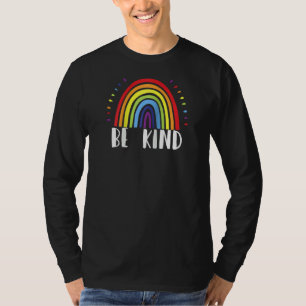 Rainbow Be Kind Movemen Mens Womens Kids Raglan T-Shirt