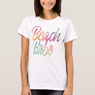 RAINBOW BEACH BABE SUMMER SCRIPT T-Shirt