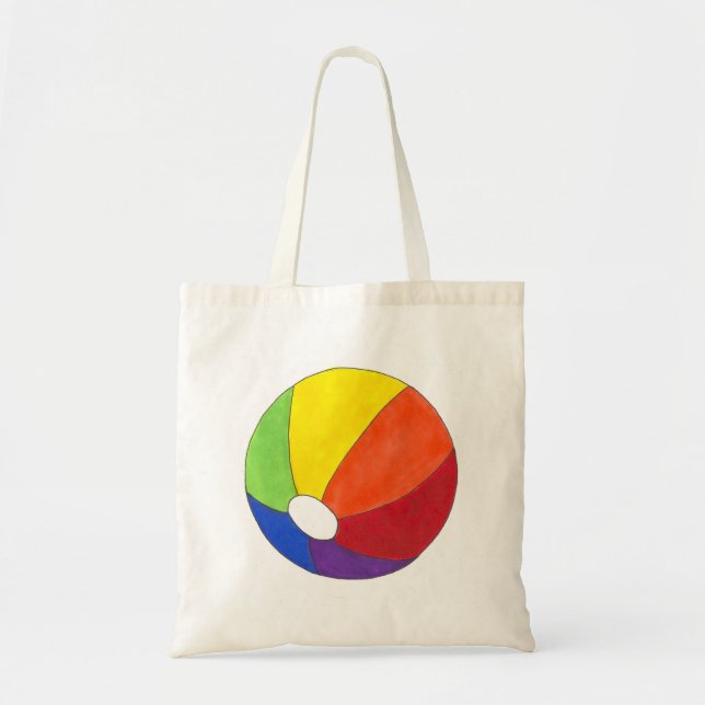 Rainbow Beach Ball Beachball Summer Shore Fun Bag (Front)