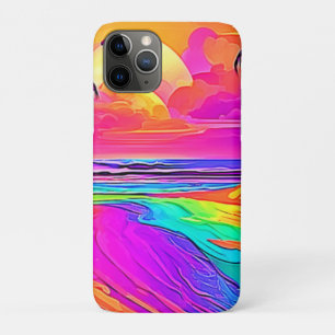 Rainbow Beach: Cartoon Fun iPhone 11 Pro Case