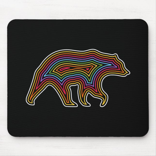 Rainbow Bear Mouse Mat (Front)
