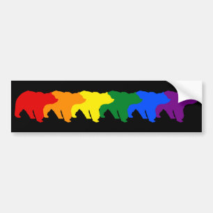 RAINBOW BEARS BUMPER STICKER