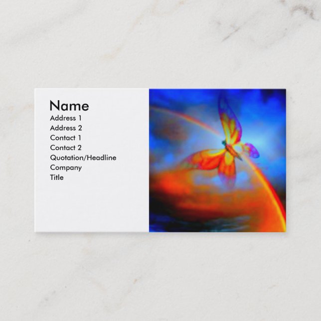 Rainbow beauty business card (Front)
