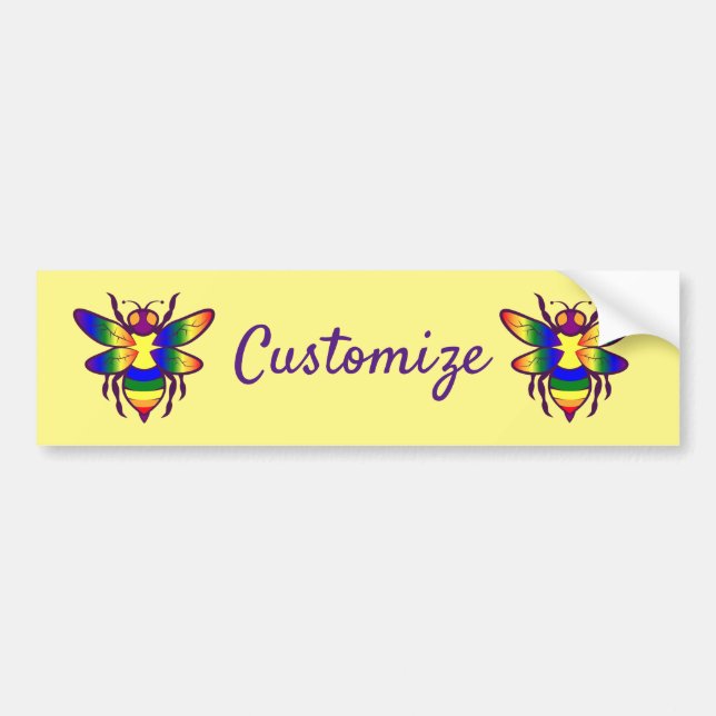 Rainbow Bee Thunder_Cove Bumper Sticker (Front)