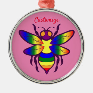 Rainbow Bee Thunder_Cove  Metal Tree Decoration
