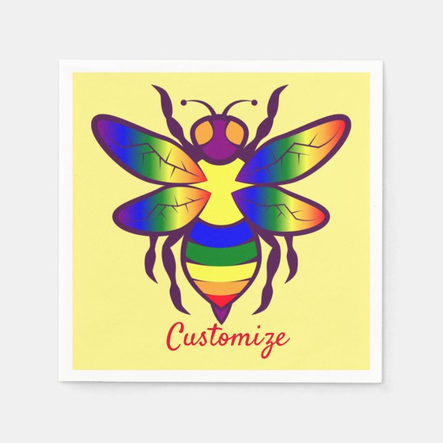 Rainbow Bee Thunder_Cove  Napkin (Front)