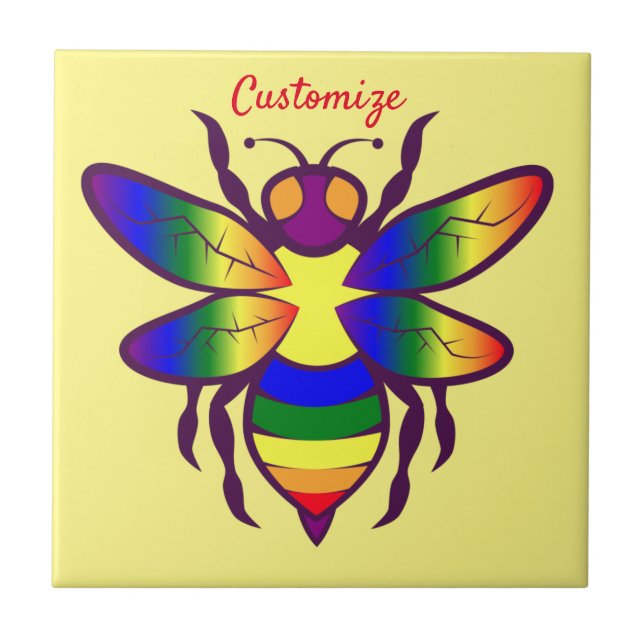 Rainbow Bee Thunder_Cove  Tile (Front)