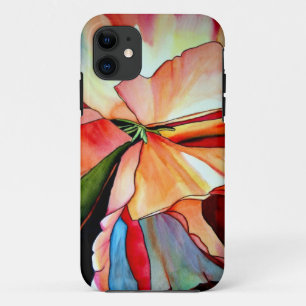 Rainbow Begonia flower watercolour original art iPhone 11 Case