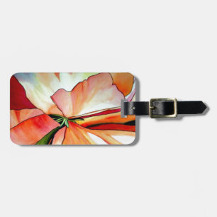 Rainbow Begonia flower watercolour original art Luggage Tag