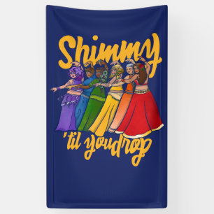 Rainbow Belly Dancer Art Belly Dance Troupe Banner