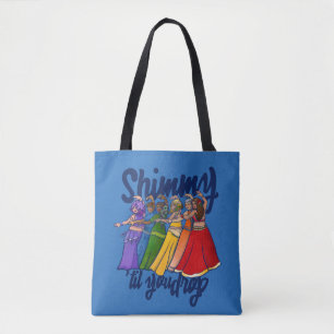 Rainbow Belly Dancer Art Belly Dance Troupe Tote Bag