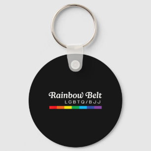 Rainbow Belt - LGBTQ Jiu Jitsu Key Ring