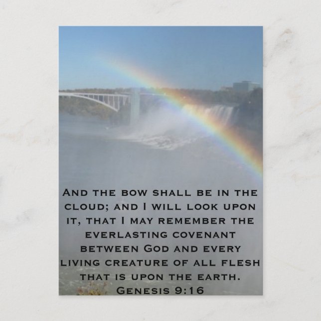Rainbow Bible Scripture Postcard (Front)
