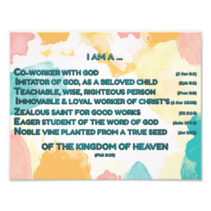 Rainbow Biblical Affirmations w_Scripture 2 Photo Print