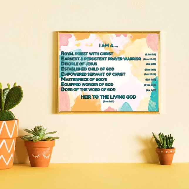 Rainbow Biblical Affirmations w_Scripture 3 Poster (Creator Uploaded)