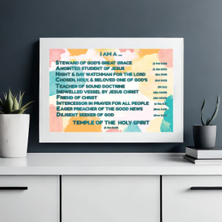 Rainbow Biblical Affirmations w_Scripture 4 Photo Print