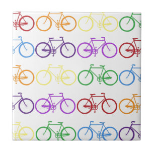 Rainbow Bicycling Classy Designer Tile