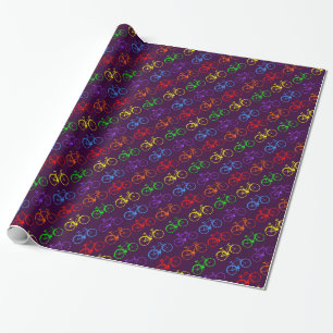Rainbow Bikes Wrapping Paper