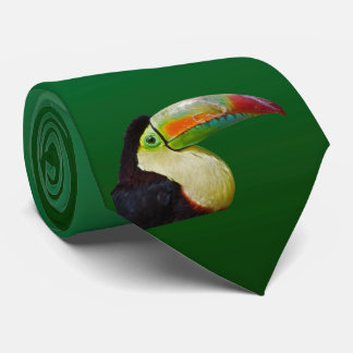 Rainbow-Billed Tou Can Do It Tie Dbl Sided (Green)